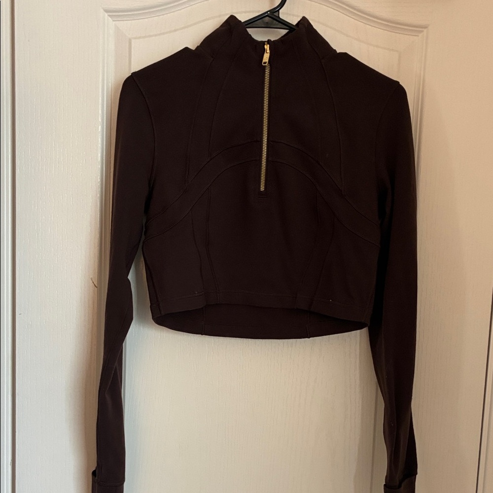 lululemon athletica Dark Brown Crop Top